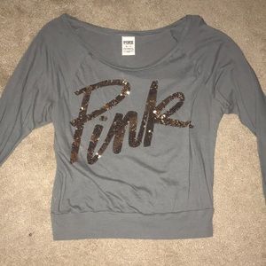 Pink Victoria’s Secret grey three quarter length.